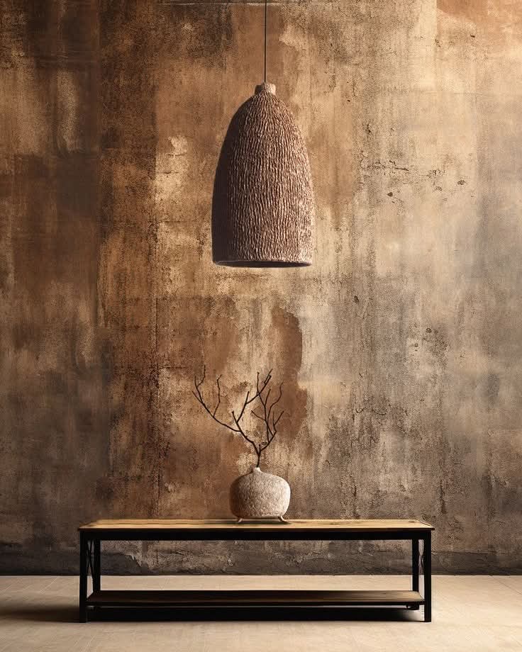 A Statement Pendant with Organic Decor Elements