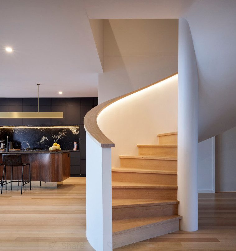 Sculptural Curved Staircase